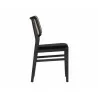 Sunpan Annex Dining Chair - Abbington Velvet Black / Natural - Side Angle - Sunpan Annex Dining Chair - Abbington Velvet Black / Natural - Side Angle