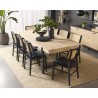 Sunpan Annex Dining Chair - Abbington Velvet Black / Natural - Lifestyle