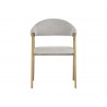 Sunpan Burgos Dining Armchair in Belfast Heather Grey - Front