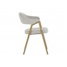 Sunpan Burgos Dining Armchair in Belfast Heather Grey - Side