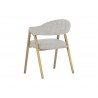 Sunpan Burgos Dining Armchair in Belfast Heather Grey - Back Angle
