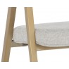Sunpan Burgos Dining Armchair in Belfast Heather Grey - Seat Close-up