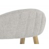 Sunpan Burgos Dining Armchair in Belfast Heather Grey - Seat Back View