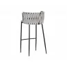 Sarai Barstool - Belfast Heather Grey - Back View - Sarai Barstool - Belfast Heather Grey - Back View