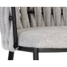 Sarai Barstool - Belfast Heather Grey - Seat Back Close-up