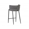 Sarai Counter Stool - Belfast Koala Grey - Back Angle