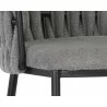 Sarai Counter Stool - Belfast Koala Grey - Seat Close-up - Sarai Counter Stool - Belfast Koala Grey - Seat Close-up