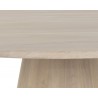 Sunpan Althea Dining Table - Round in Light Oak 54" -  Edge Close-up