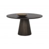 Sunpan Althea Dining Table - Round in Brown Oak 54" -  Front