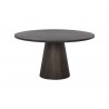 Sunpan Althea Dining Table - Round in Brown Oak 54" -  Angled View