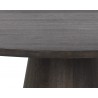 Sunpan Althea Dining Table - Round in Brown Oak 54" -  Edge Close-up