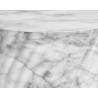 Sunpan Cara End Table In Marble Look And White - Tabletop Edge Close-up