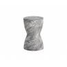 Sunpan Cara End Table In Marble Look And Grey - Front