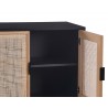 Sunpan Avida Sideboard in Gold And Black/Natural - Small - Cabinet Opened