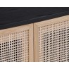 Sunpan Avida Sideboard in Gold And Black/Natural - Small - Door Detail Close-up