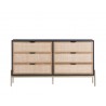 Sunpan Avida Dresser in Gold and Black/Natural - Front