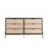 Sunpan Avida Dresser in Gold and Black/Natural - Front - Sunpan Avida Dresser in Gold and Black/Natural - Front