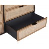 Sunpan Avida Dresser in Gold and Black/Natural - Drawer Close-up