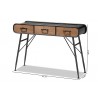 Santo Modern and Contemporary 3-Drawer Entryway Console Table - Dimensions