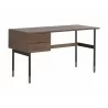 Sunpan Clark Desk In Walnut - Angled - Sunpan Clark Desk In Walnut - Angled