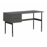 Sunpan Clark Desk In Grey - Angled - Sunpan Clark Desk In Grey - Angled