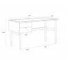 Sunpan Clark Desk In Grey - Dimensions - Sunpan Clark Desk In Grey - Dimensions