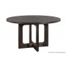 Sunpan Cypher Dining Table Base in Wood And Dark Brown - Dark Grey
