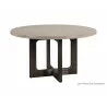 Sunpan Cypher Dining Table Base in Wood And Dark Brown - Dark Grey Tabletop - Sunpan Cypher Dining Table Base in Wood And Dark Brown - Dark Grey Tabletop
