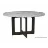Sunpan Cypher Dining Table Base in Wood And Dark Brown - Dark Brown Tabletop - Sunpan Cypher Dining Table Base in Wood And Dark Brown - Dark Brown Tabletop