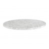 Sunpan Cypher Dining Table Top in Marble Look And White - Tabletop Side