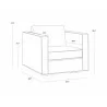 Sunpan Adrian Armchair - Dimensions - Sunpan Adrian Armchair - Dimensions