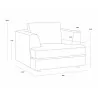 Sunpan Cascade Armchair In Liv Dove - Dimensions - Sunpan Cascade Armchair In Liv Dove - Dimensions