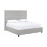 Sunpan Devon Bed in Belfast Heather Grey - Angled