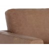 Sunpan Baylor Armchair in Marseille Camel Leather - Seat Back Close-up