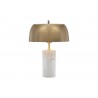 Sunpan Aludra Table Lamp in White Marble and Gold - Front