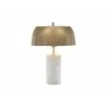 Sunpan Aludra Table Lamp in White Marble and Gold - Front - Sunpan Aludra Table Lamp in White Marble and Gold - Front