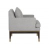 Sunpan Beckette Lounge Chair in Belfast Heather Grey - Side View