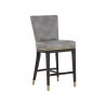 Alister Counter Stool in Bravo Metal / Polo Club Stone - Angled