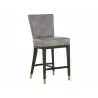 Alister Counter Stool in Bravo Metal / Polo Club Stone - Angled - Alister Counter Stool in Bravo Metal / Polo Club Stone - Angled