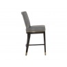Alister Counter Stool in Bravo Metal / Polo Club Stone - Side View
