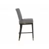 Alister Counter Stool in Bravo Metal / Polo Club Stone - Side View - Alister Counter Stool in Bravo Metal / Polo Club Stone - Side View