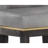 Alister Counter Stool in Bravo Metal / Polo Club Stone - Seat Close-up