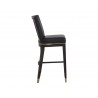 Sunpan Alister Barstool in Bravo Black and Abbington Black - Side View