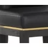 Sunpan Alister Barstool in Bravo Black and Abbington Black - Seat Close-up - Sunpan Alister Barstool in Bravo Black and Abbington Black - Seat Close-up