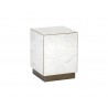 Sunpan Daines End Table In White Marble - Angled