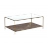Sunpan Concord Coffee Table - Rectangular - Angled with White Background