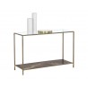 Sunpan Concord Console Table - Angled with Decor