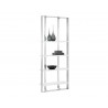 Sunpan Dalton Stainless Steel Bookcase In High Gloss White - Angled with Decor