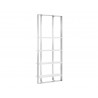 Sunpan Dalton Stainless Steel Bookcase In High Gloss White - Angled