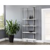 Sunpan Dalton Stainless Steel Bookcase In High Gloss White - Lifestyle